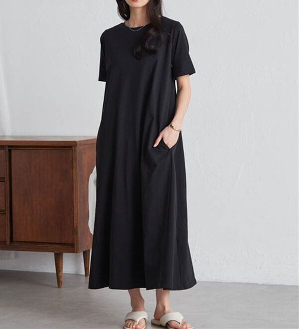 RANAN（ラナン）の「【5つの機能付】ひんやりポケット付マキシワンピース（その他ワンピース）」｜詳細画像