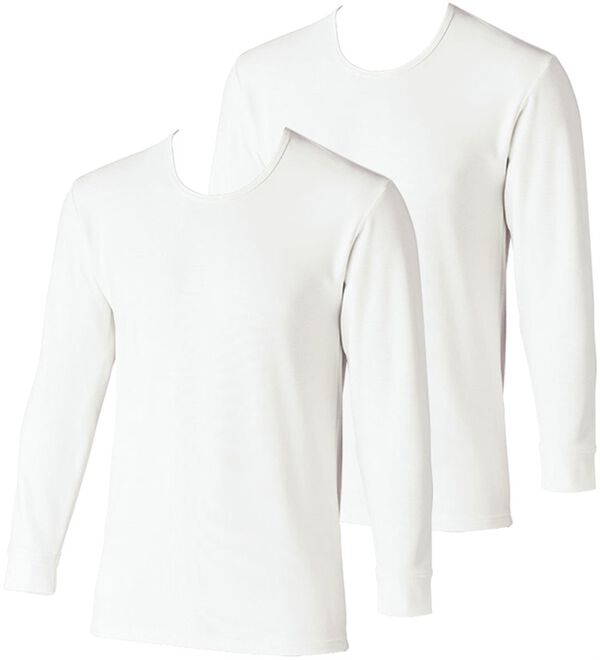 「【２枚組】＜ベルウォーム（Ｒ）＞しっかり厚地素材の＋４℃暖かインナー（メンズ肌着・インナーウェア）」｜詳細画像