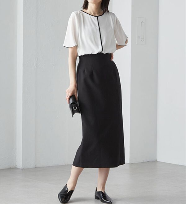 RANAN（ラナン）の「ひんやり！配色ディテールインナー付ブラウス（ブラウス）」｜詳細画像