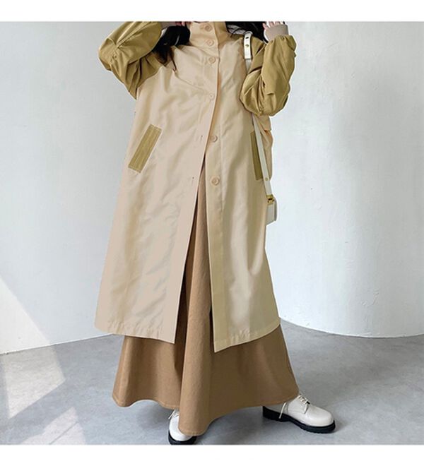 RANAN（ラナン）の「異素材ミリタリーコート（ロングコート）」｜詳細画像