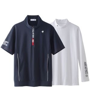 「＜ルコックスポルティフ＞インナー付半袖カットソー（メンズＴシャツ）」｜ネイビー
