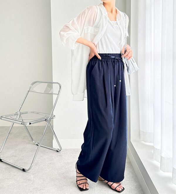 GeeRA（ジーラ）の「【体型カバー】上品なのにラクちんワイドパンツ（フルレングスパンツ）」｜詳細画像