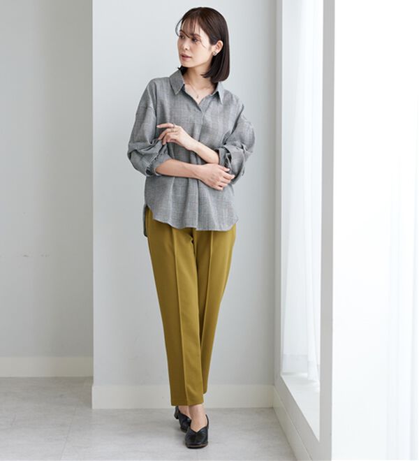 BELLUNA（ベルーナ）の「【新色追加】袖タックデザインスキッパーシャツ（シャツ）」｜詳細画像