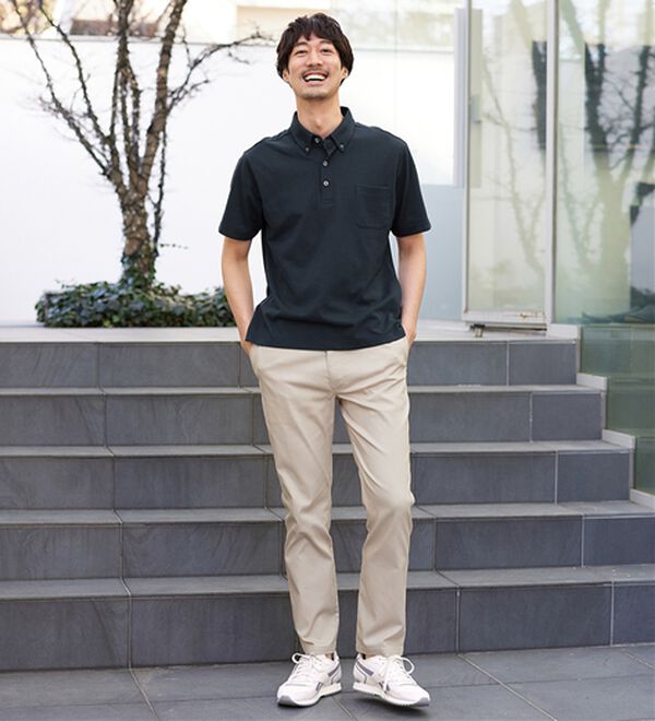 REMEN'S（リメンズ）の「【接触冷感・吸水速乾付】ボタンダウンポロシャツ（メンズシャツ）」｜詳細画像