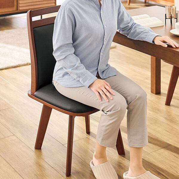 「お買得天然木回転チェア２脚組（椅子・チェア・スツール）」｜詳細画像