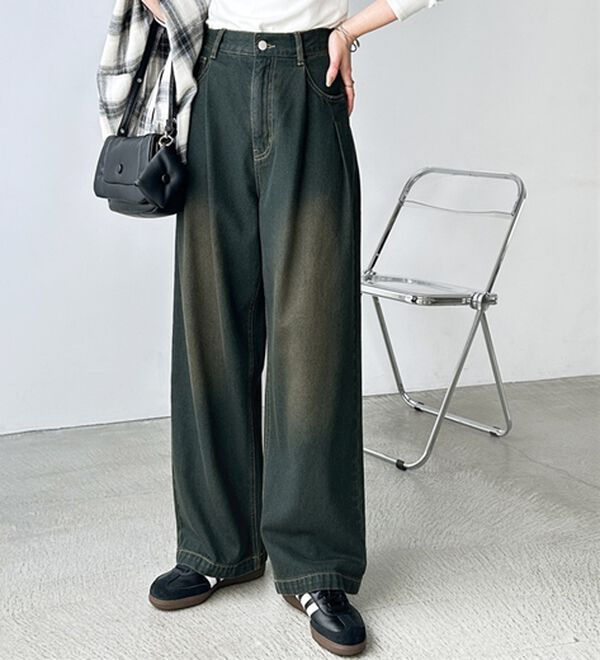 GeeRA（ジーラ）の「２タックワイドデニムパンツ（フルレングスパンツ）」｜詳細画像