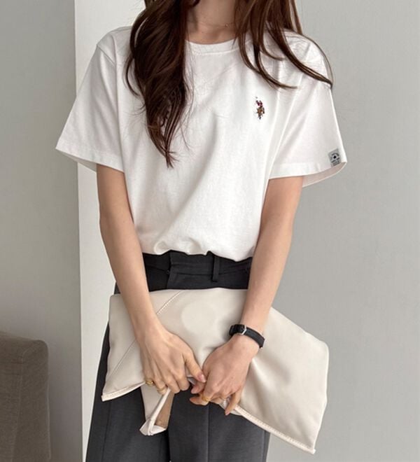 GeeRA（ジーラ）の「【ＵＳ．ＰＯＬＯ．ＡＳＳＮ】接触冷感ワンポイント刺繍Ｔシャツ（Tシャツ）」｜詳細画像