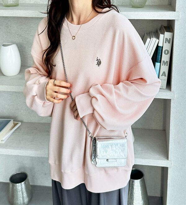 GeeRA（ジーラ）の「【U.S.POLOASSN】オーバーサイズワッフルスウェット（カットソー）」｜詳細画像