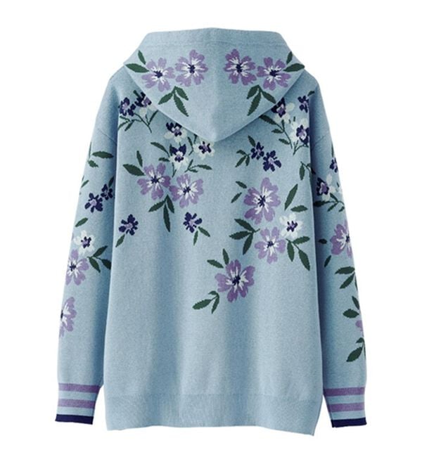 花柄ジャカード素材ニットパーカー - ベルーナ【公式】