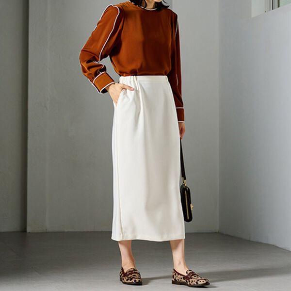 RANAN（ラナン）の「配色ステッチブラウス（ブラウス）」｜詳細画像