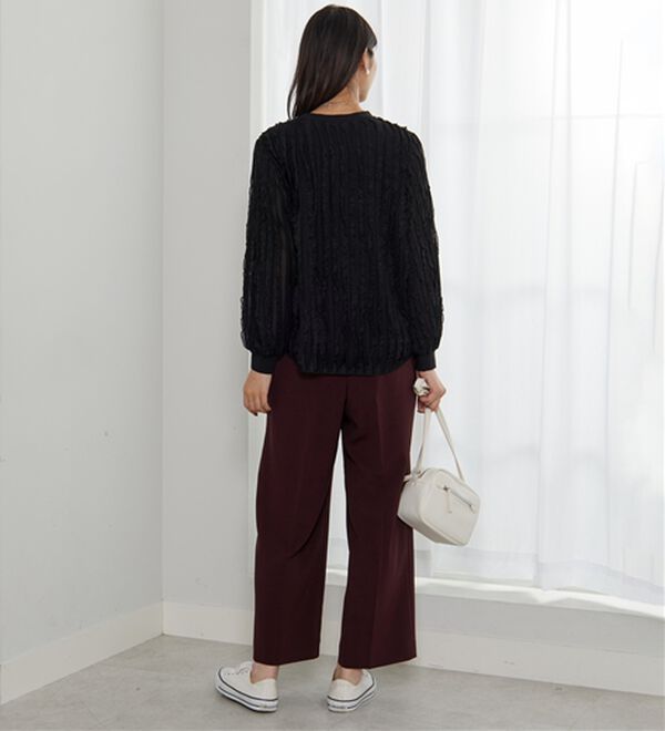 BELLUNA（ベルーナ）の「フリルジャカード素材プルオーバー（カットソー）」｜詳細画像