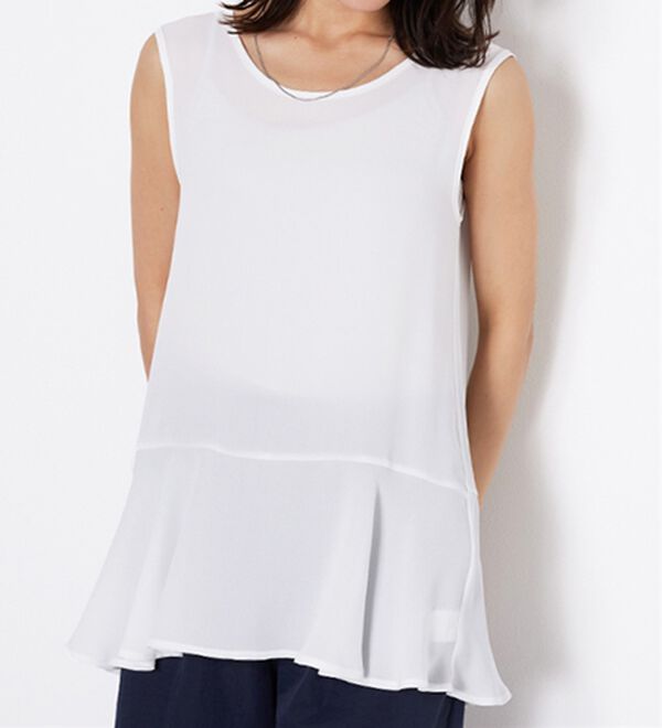 BELLUNA（ベルーナ）の「【2点セット】バックスリットボーダーニットアンサンブル（ニット・セーター）」｜詳細画像