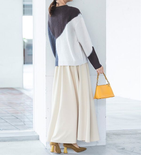 RANAN（ラナン）の「カラーブロッキングニットプルオーバー（ニット・セーター）」｜詳細画像
