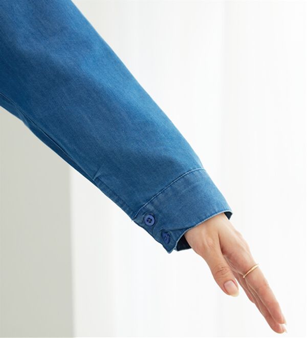 BELLUNA（ベルーナ）の「ポケット付デニムシャツチュニック（チュニック）」｜詳細画像