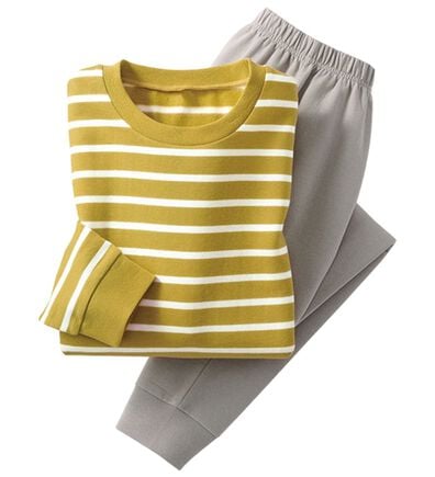 LAVIENNE（ラヴィエンヌ）の「綿混裏シャギーボーダーパジャマ（パジャマ・ルームウェア）」