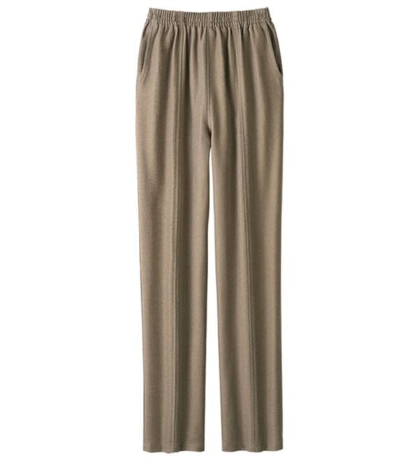 ルフラン（ルフラン）の「日本製肌に優しい綿混ラク楽パンツ（その他パンツ）」｜モカ