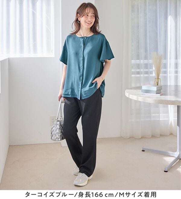 Viola e Viola（ヴィオラ エ ヴィオラ）の「さらさらＥＡＳＹ　Ａラインブラウス（チュニック）」｜詳細画像