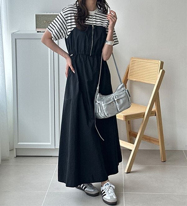 GeeRA（ジーラ）の「ハーフジップビスチェドッキングワンピース（その他ワンピース）」｜詳細画像