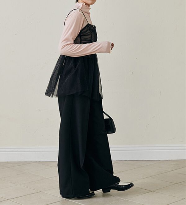 RANAN（ラナン）の「前後２ＷＡＹ！メロウ使いニットソーフリルプルオーバー（カットソー）」｜詳細画像