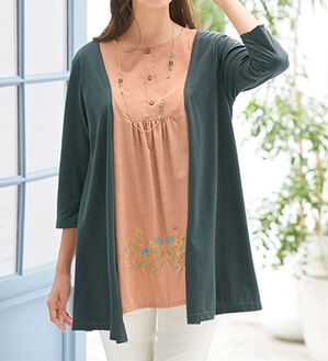 LAVIENNE（ラヴィエンヌ）の「重ね着風デザイン違いチュニック（チュニック）」｜詳細画像