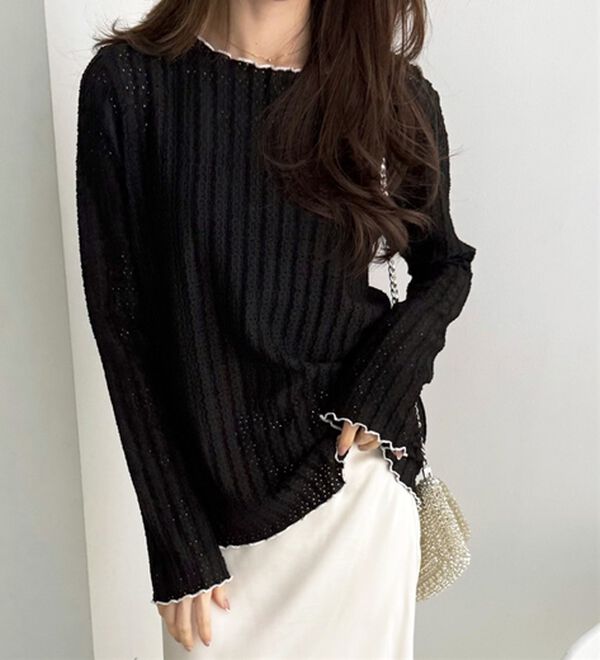 GeeRA（ジーラ）の「表面感配色メローカットソー（カットソー）」｜詳細画像