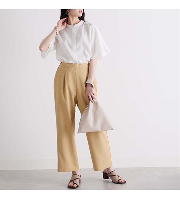 GeeRA（ジーラ）の「フレアー袖バンドカラーブラウス（ブラウス）」｜詳細画像