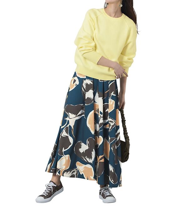 即完品✨限定　極美品　エスゼット×ロンハーマン　ボタニカルスカート　ブルー ボタニカル柄 ロングスカート スカート レディース ロング 送料