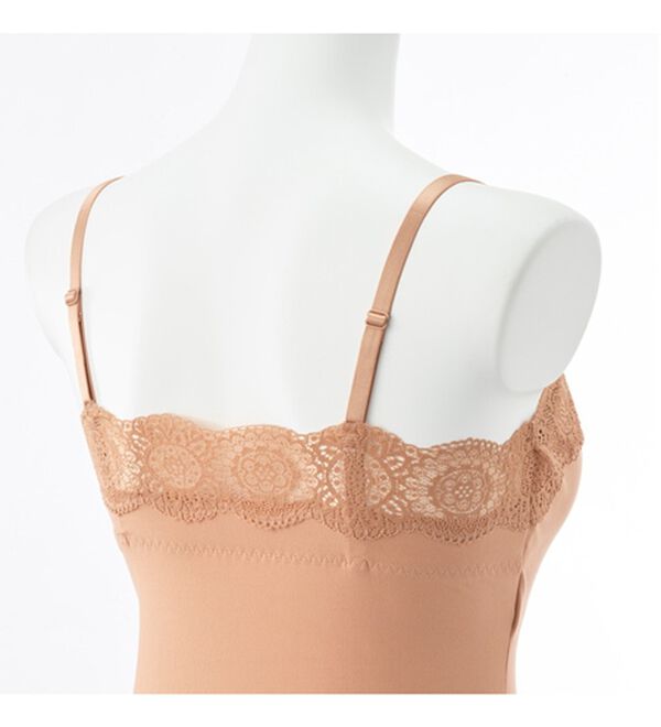 YU'NOW（ユナウ）の「ピーチ起毛ブラキャミ（ブラトップ・カップ付きインナー）」｜詳細画像