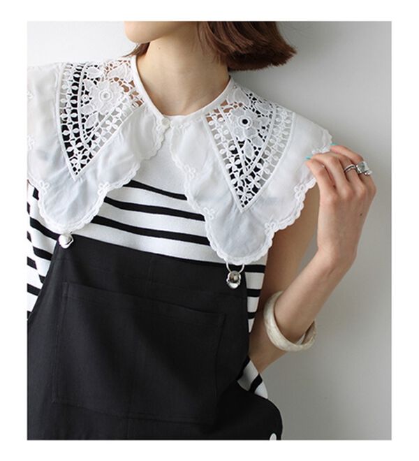 GeeRA（ジーラ）の「カットワーク刺しゅう付け衿（その他ファッション小物）」｜詳細画像