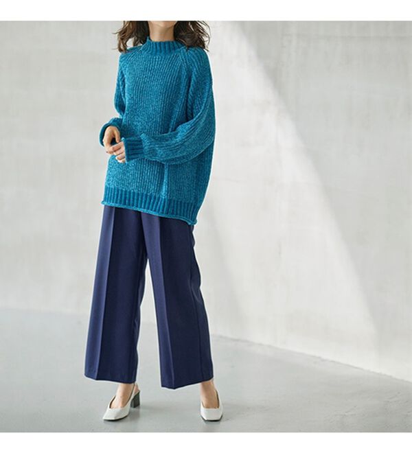 RANAN（ラナン）の「ボタンデザインハイウエストワイドパンツ（フルレングスパンツ）」｜詳細画像