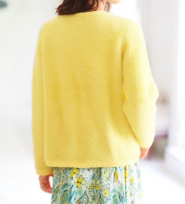 BELLUNA（ベルーナ）の「シャギーニット素材編地使いカーディガン（ニットカーディガン）」｜詳細画像