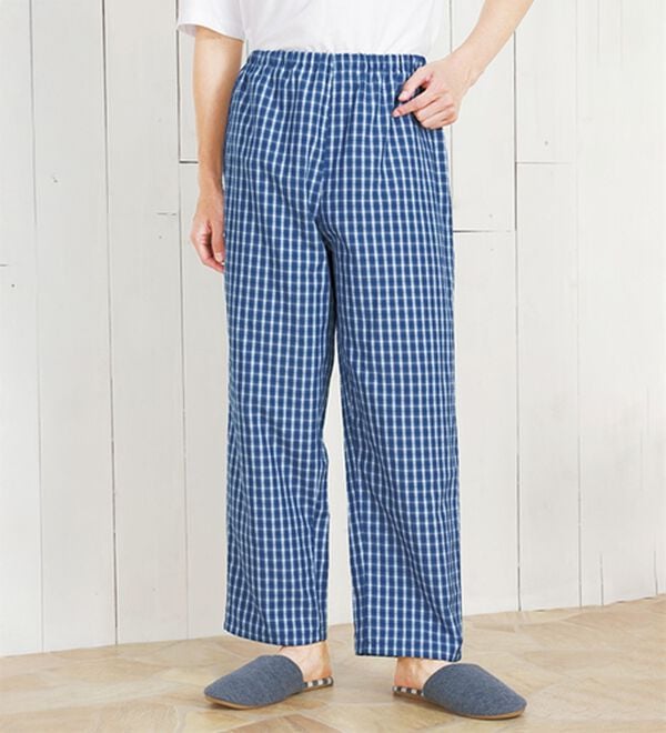 「【２色組】綿１００％お父さんの下だけパジャマ（メンズルームウェア）」｜詳細画像