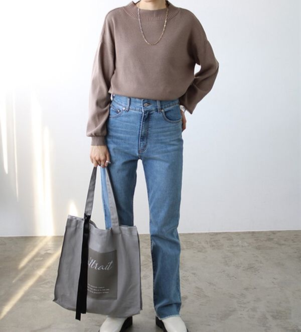 GeeRA（ジーラ）の「ボタン付モチモチニットトップス（ニット・セーター）」｜詳細画像