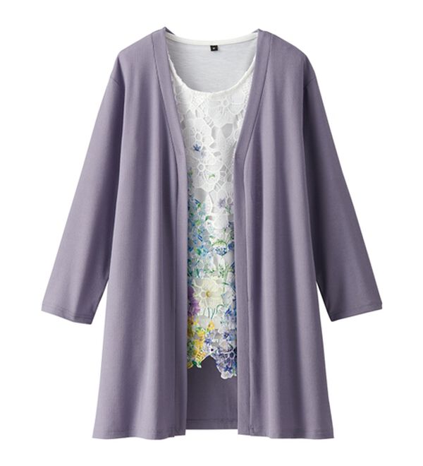 BELLUNA（ベルーナ）の「彩り花柄レースカーディガンアンサンブル（アンサンブル）」｜詳細画像