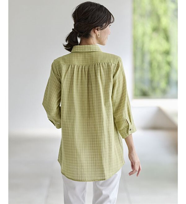 BELLUNA（ベルーナ）の「綿１００％ダブルガーゼブラウス（ブラウス）」｜詳細画像