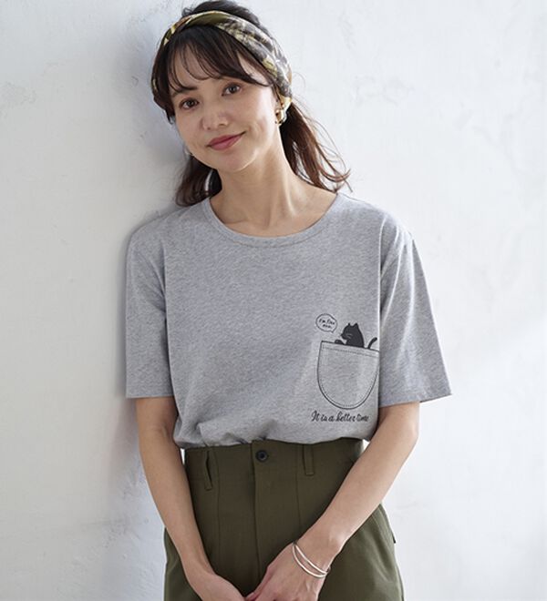 BELLUNA（ベルーナ）の「綿１００％プリントＴシャツ（Tシャツ）」｜詳細画像