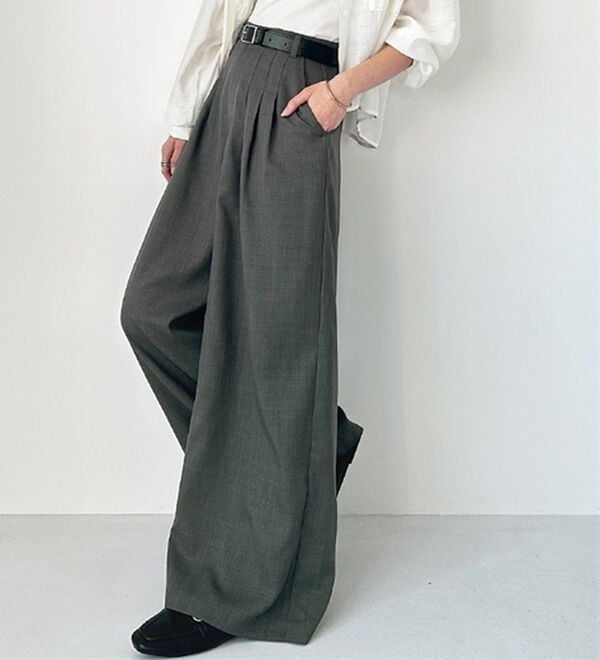 GeeRA（ジーラ）の「３タックワイドパンツ（フルレングスパンツ）」｜詳細画像