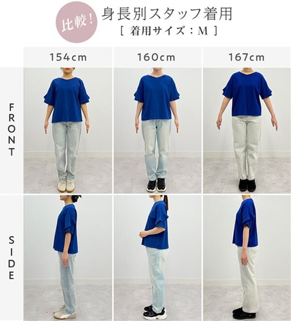 alotta（アロッタ）の「【４つの機能付】ひんやりフリル袖ブラウスＴシャツ（ブラウス）」｜詳細画像