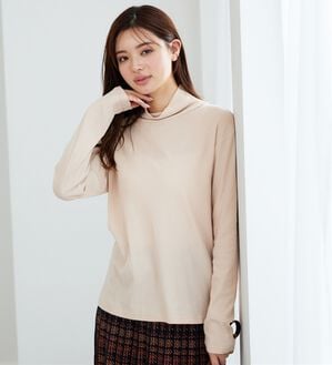 BELLUNA（ベルーナ）の「素肌想いの綿１００％シアープルオーバー（カットソー）」｜アイボリー