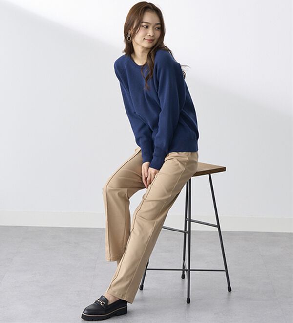 BELLUNA（ベルーナ）の「綿混ハイパー美脚ストレッチチノパンツ（フルレングスパンツ）」｜詳細画像