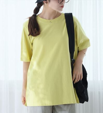 A HAPPY MARILYN（アハッピーマリリン）の「【Ｌ～８Ｌ】ＵＳＡコットン１００％ベーシックＴシャツ（Tシャツ）」