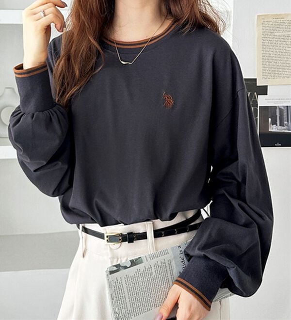 GeeRA（ジーラ）の「【Ｕ．Ｓ．　ＰＯＬＯ　ＡＳＳＮ．】配色ラインロンＴ（カットソー）」｜詳細画像