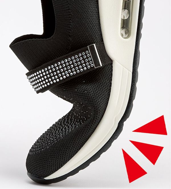 ルフラン（ルフラン）の「ビジュー付４Ｅベルトニットスニーカー（スニーカー）」｜詳細画像