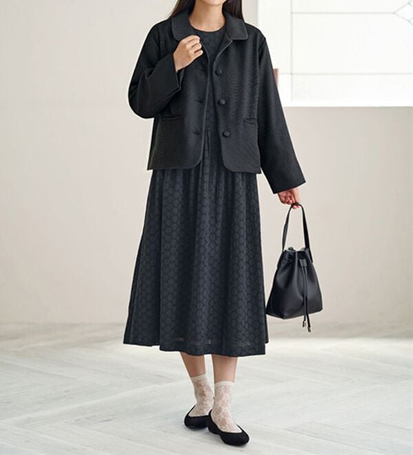 BELLUNA（ベルーナ）の「ドビー素材ショールカラージャケット（その他ジャケット）」｜詳細画像