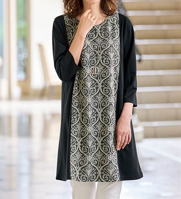 BELLUNA（ベルーナ）の「フクレジャカード使いトッパーアンサンブル（アンサンブル）」｜詳細画像