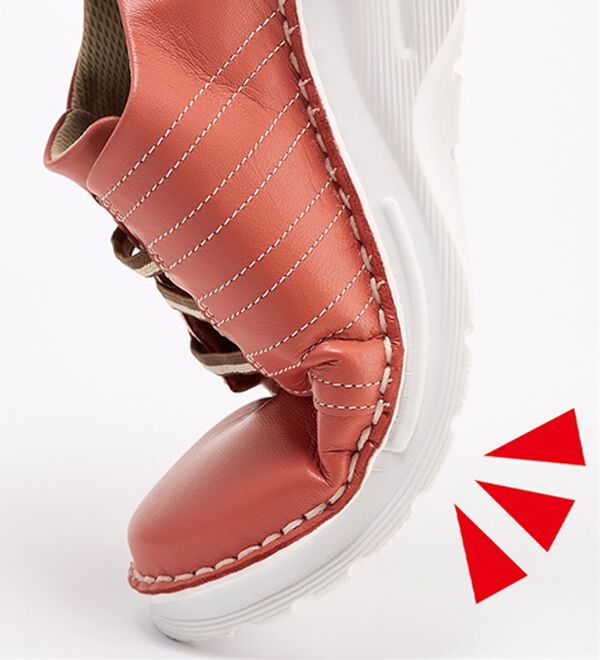 ルフラン（ルフラン）の「ｔｏ　ｂｅ　ｃｏｎｔｉｎｕｅｄ　４Ｅ山羊革ステッチデザイン甲ゴムシューズ（スニーカー）」｜詳細画像