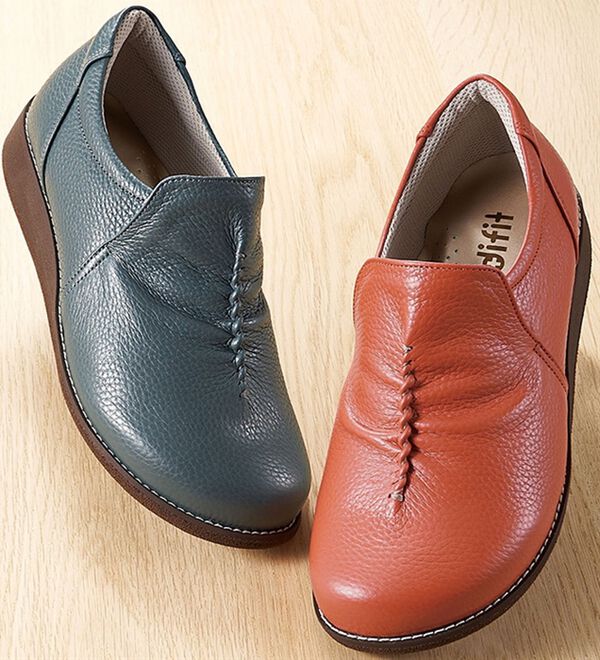 ルフラン（ルフラン）の「外反母趾対応 メディフィット５Ｅギャザーウォーキング（スリッポン）」｜詳細画像