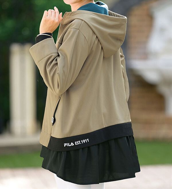 ルフラン（ルフラン）の「＜ＦＩＬＡ＞あったか防風！配色使いコート（ハーフコート）」｜詳細画像