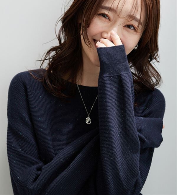 BELLUNA（ベルーナ）の「ラメ調もちもちニットプルオーバー（ニット・セーター）」｜詳細画像