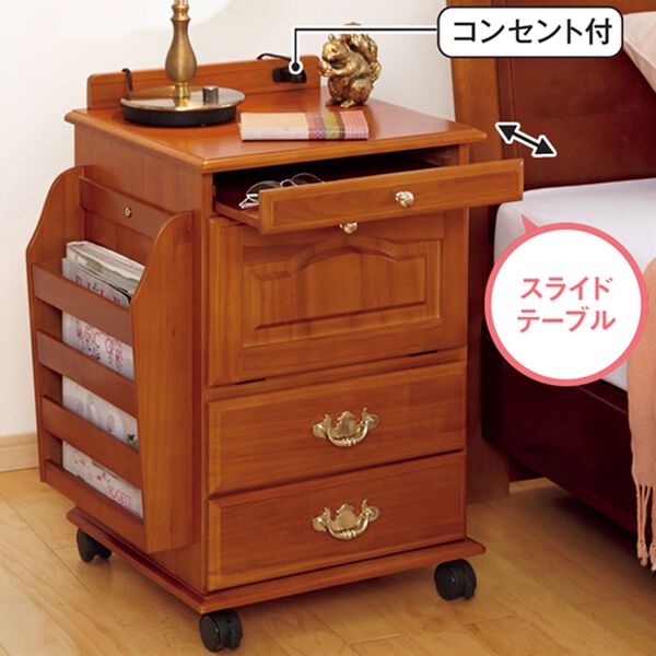 アンティーク 木製 箱 ダークブラウン 虚し オレンジ金具